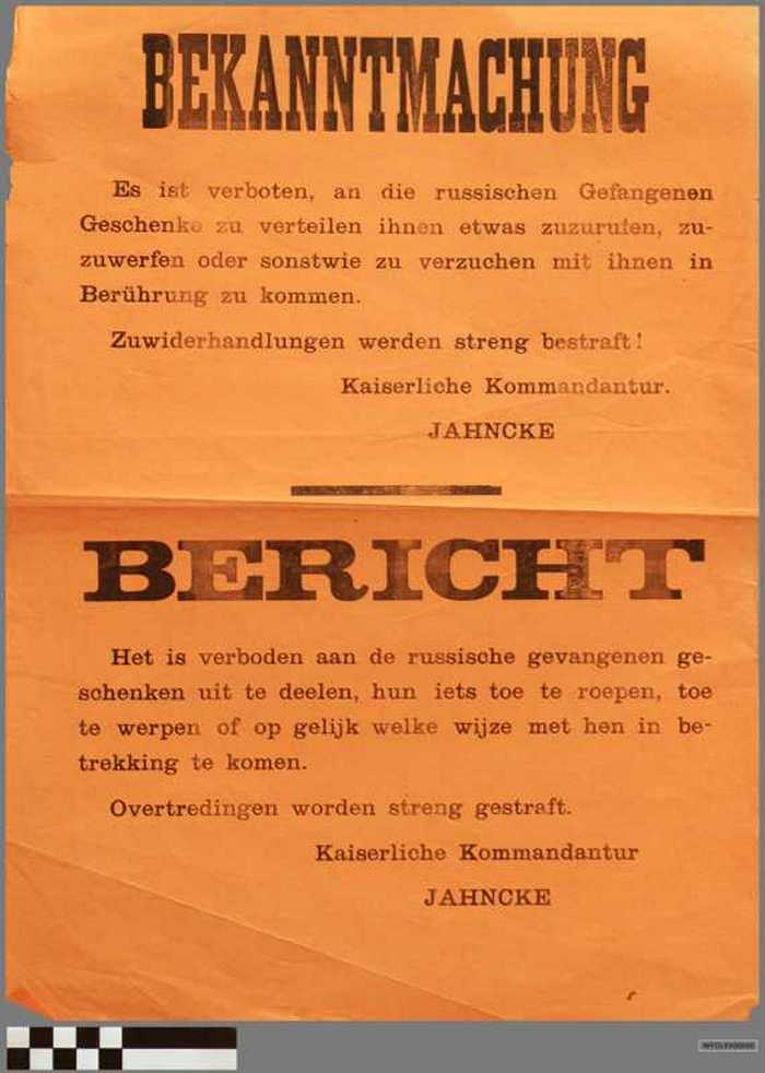 Verbod op de omgang en handel met Russische gevangenen