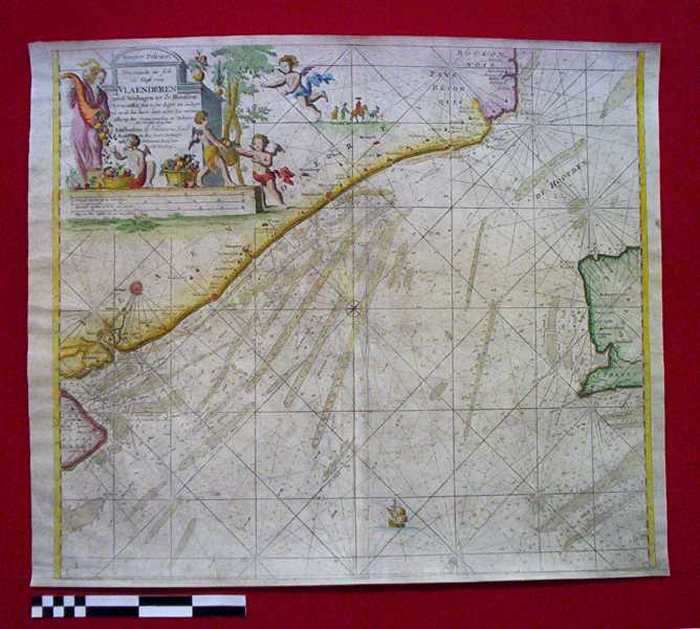 Nieuwe Pascaert Bevattende in sich de Kust van Vlaenderen vande Wielingen tot de Hoofden waer in oock te sien is syn diepte en ondiepte alsmede hoe ha - CARZKXX00007 Nieuwe Pascaert Bevattende in sich de Kust van Vlaenderen vande Wielingen tot de Hoofden waer in oock te sien is syn diepte en ondiepte alsmede hoe ha