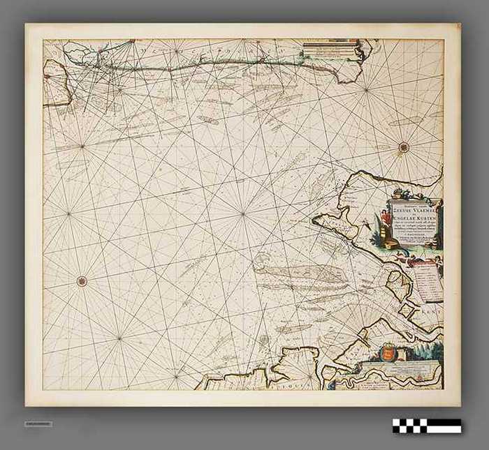 Paskaart vande Zeeuse Vlaemse en Engelse kusten - CARZKXX00420 Paskaart vande Zeeuse Vlaemse en Engelse kusten