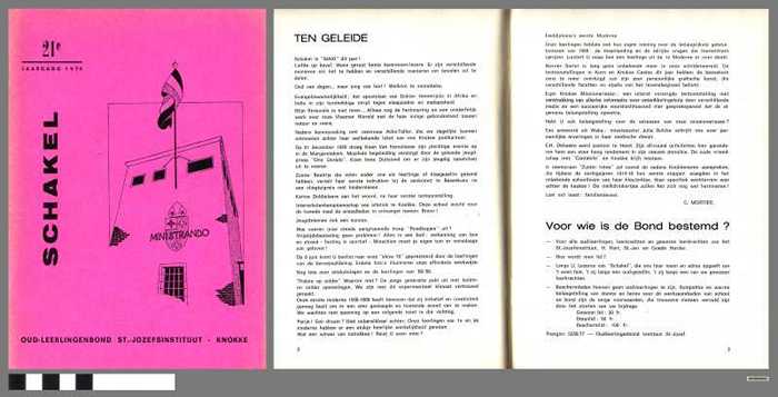 Schakel Oud-leerlingenbond St.-Jozefsinsitituut Knokke - 21e jaargang