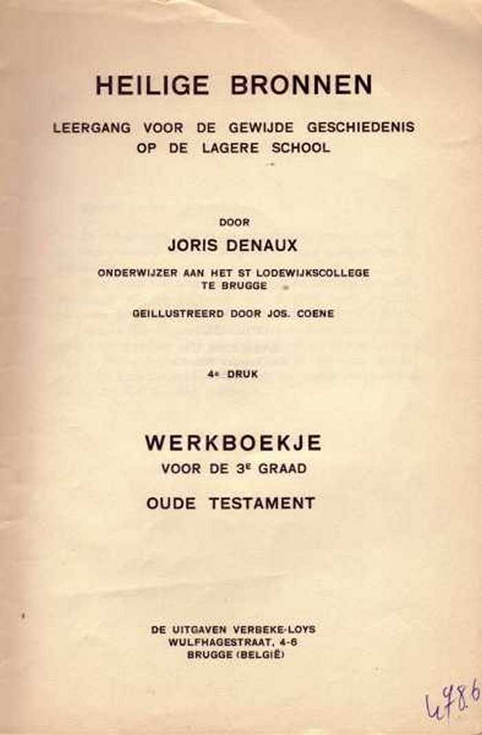 Heilige bronnen - Werkboekje voor de 3e Graad - Oude Testament