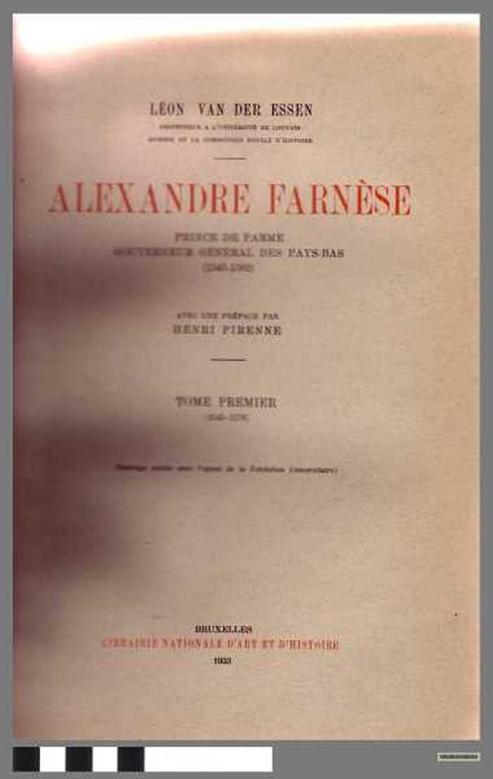 Alexandre Farnèse, Deel 1 - DOCBUXX00015 Alexandre Farnèse, Deel 1