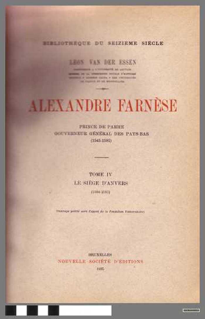 Alexandre Farnèse, Deel 4 - DOCBUXX00018 Alexandre Farnèse, Deel 4