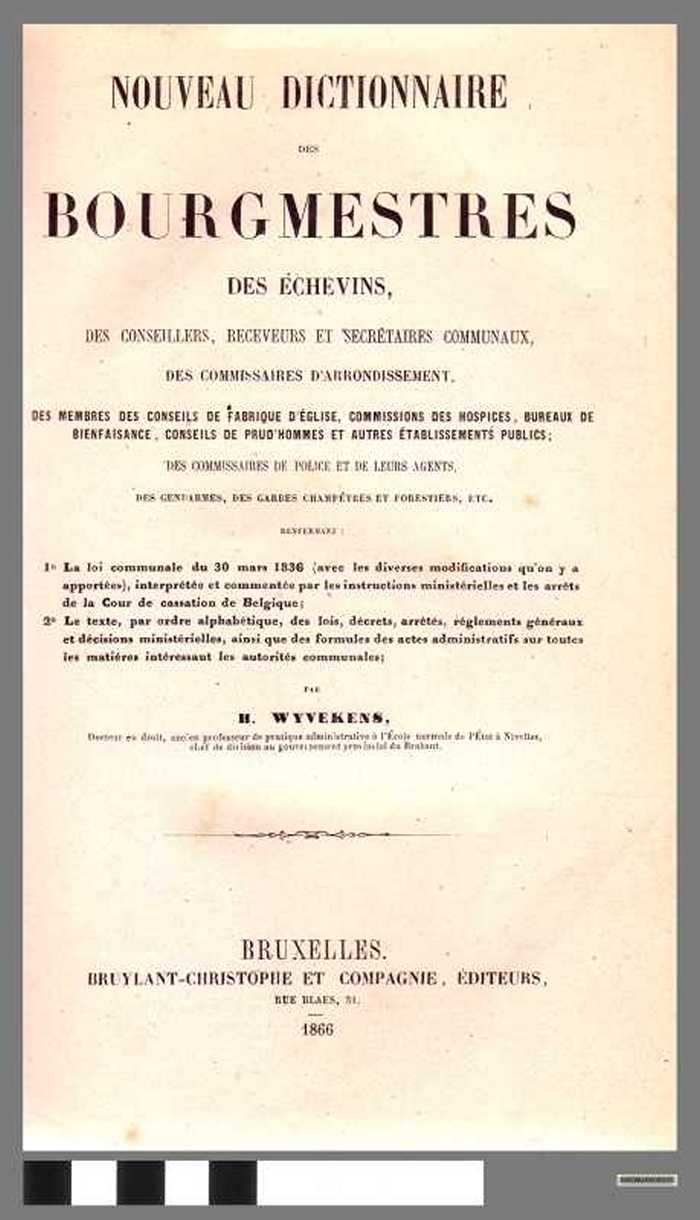 Nouveau dictionnaire des bourgmestres, des échevins, etc. - DOCBUXX00035 Nouveau dictionnaire des bourgmestres, des échevins, etc.