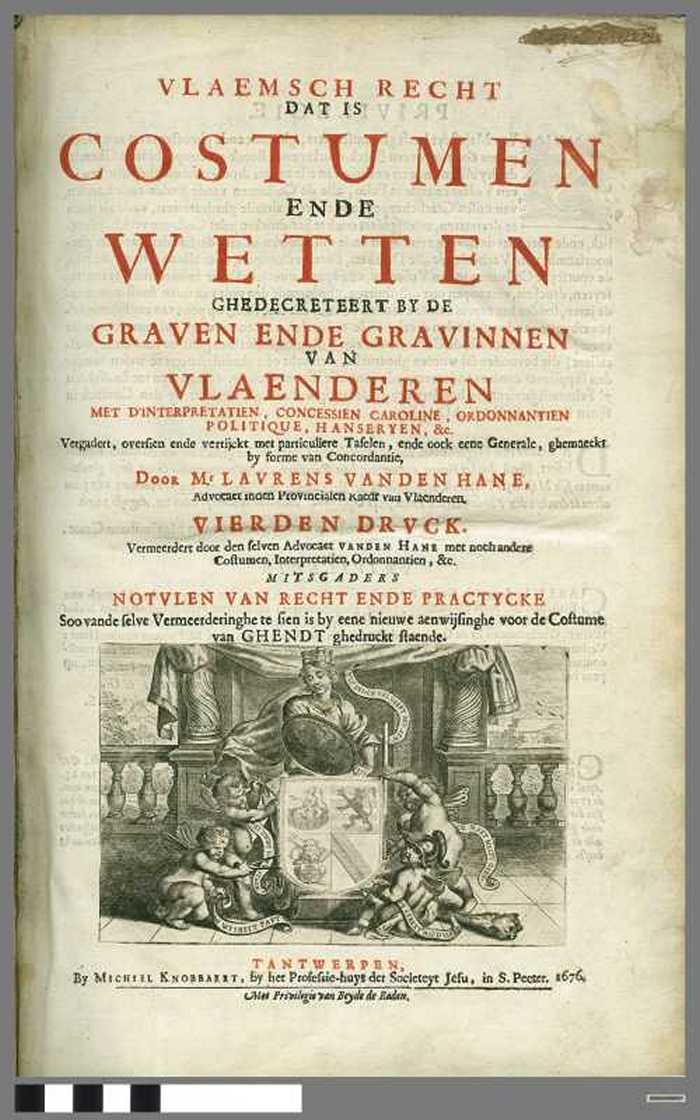 Vlaemsch recht dat is costumen ende wetten ghedecreteert by de graven ende gravinnen van Vlaenderen - Costumen van Vlaenderen Deel I - DOCBUXX00037 Vlaemsch recht dat is costumen ende wetten ghedecreteert by de graven ende gravinnen van Vlaenderen - Costumen van Vlaenderen Deel I