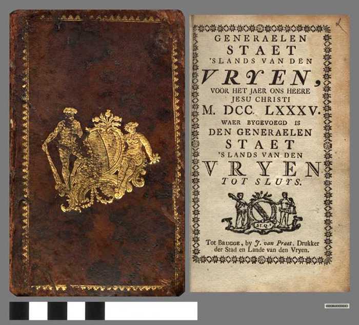 Almanach: Generaelen staet 's lands van den Vryen, voor het jaer ons heere Jesu Christi M.DCC.LXXXV - DOCBUXX00043 Almanach: Generaelen staet 's lands van den Vryen, voor het jaer ons heere Jesu Christi M.DCC.LXXXV