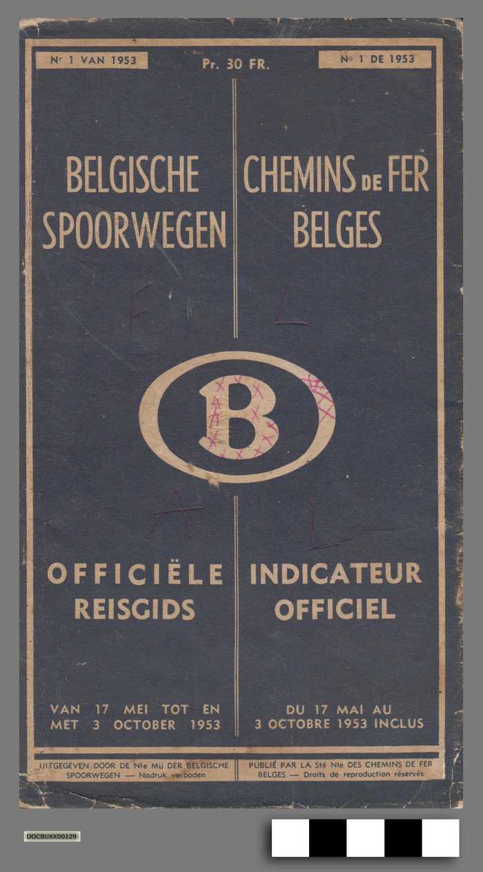 Belgische Spoorwegen| Chemins de Fer Belges - DOCBUXX00129 Belgische Spoorwegen| Chemins de Fer Belges