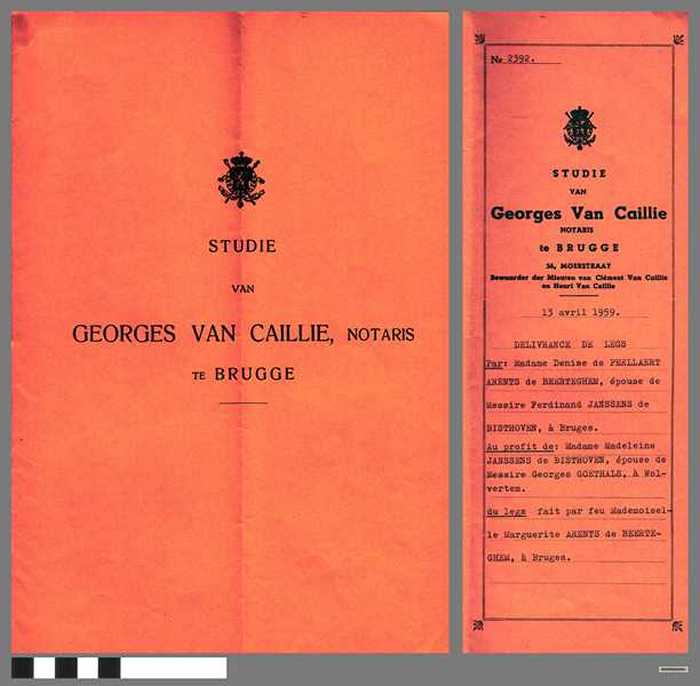 Erfenisakte van mevrouw Arents de Beerteghem - DOCFAEA00001 Erfenisakte van mevrouw Arents de Beerteghem