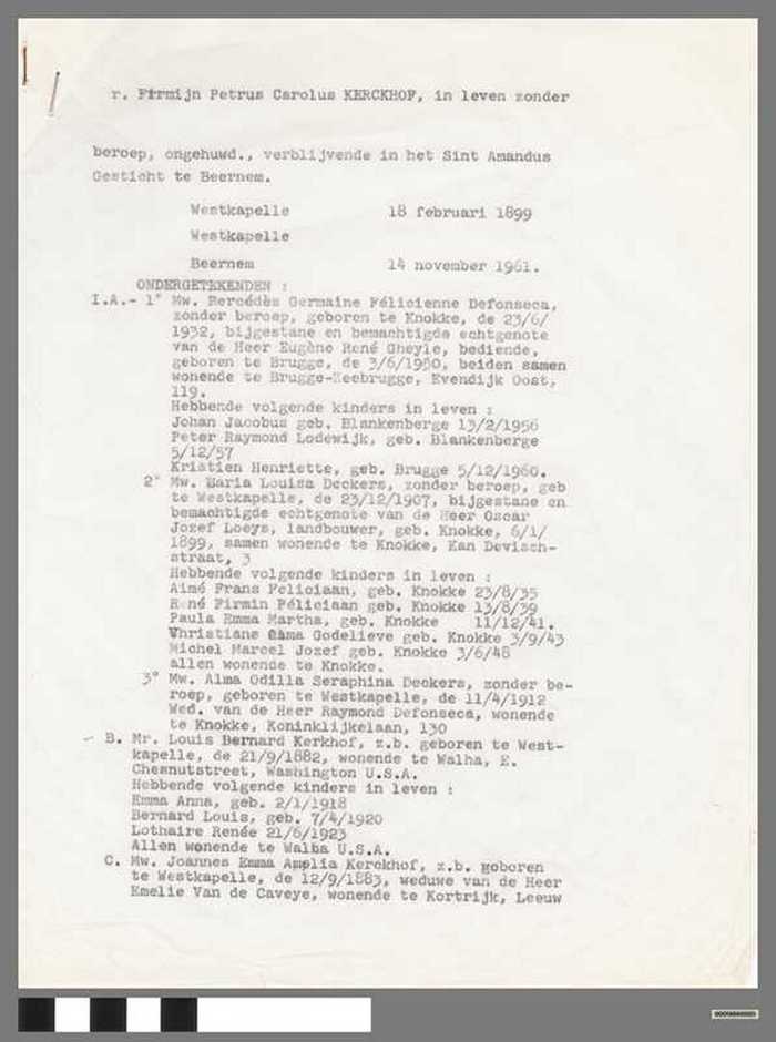 Erfenisakte Firmin Kerckhof - DOCFAEA00003 Erfenisakte Firmin Kerckhof