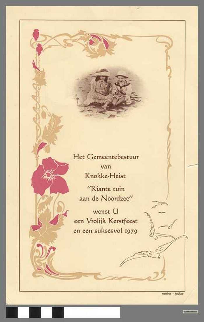 Het Gemeentebestuur van Knokke-Heist wenst U een Vrolijk Kerstfeest en een suksesvol 1979 - DOCFAGW80002 Het Gemeentebestuur van Knokke-Heist wenst U een Vrolijk Kerstfeest en een suksesvol 1979