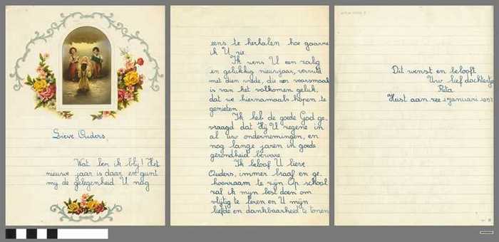 Nieuwjaarsbrief van Rita Storm - 1957 - DOCFAGW80047 Nieuwjaarsbrief van Rita Storm - 1957