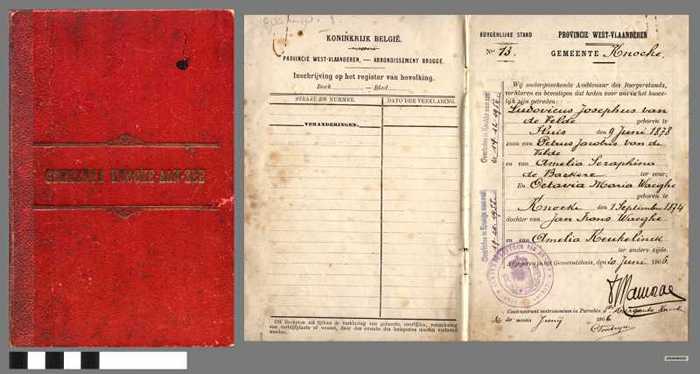 Huwelijkboekje van Ludovicus van de Velde en Octavia Waeghe - Gemeente Knocke-Aan-Zee - DOCFAHB00001 Huwelijkboekje van Ludovicus van de Velde en Octavia Waeghe - Gemeente Knocke-Aan-Zee