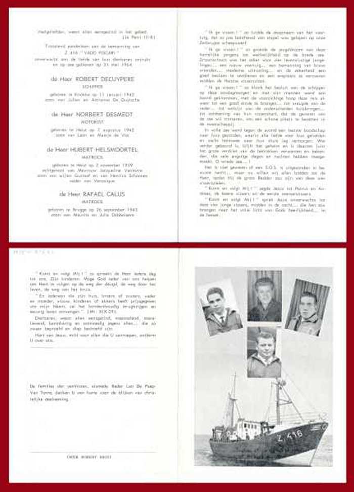 DECUYPERE Robert - DESMEDT Norbert - HELSMOORTEL Hubert - CALUS Rafael