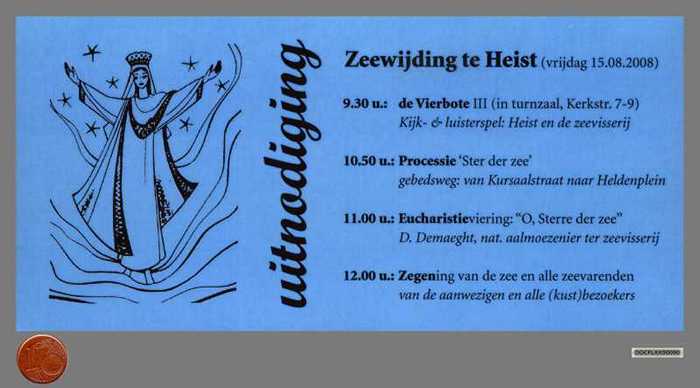 Uitnodiging zeewijding Heist 2008