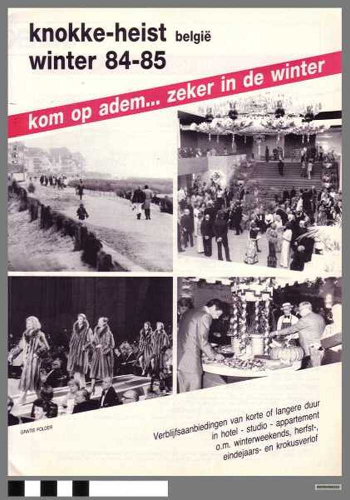 Knokke-Heist België - Winter 84-85. Kom op adem ... zeker in de winter.
