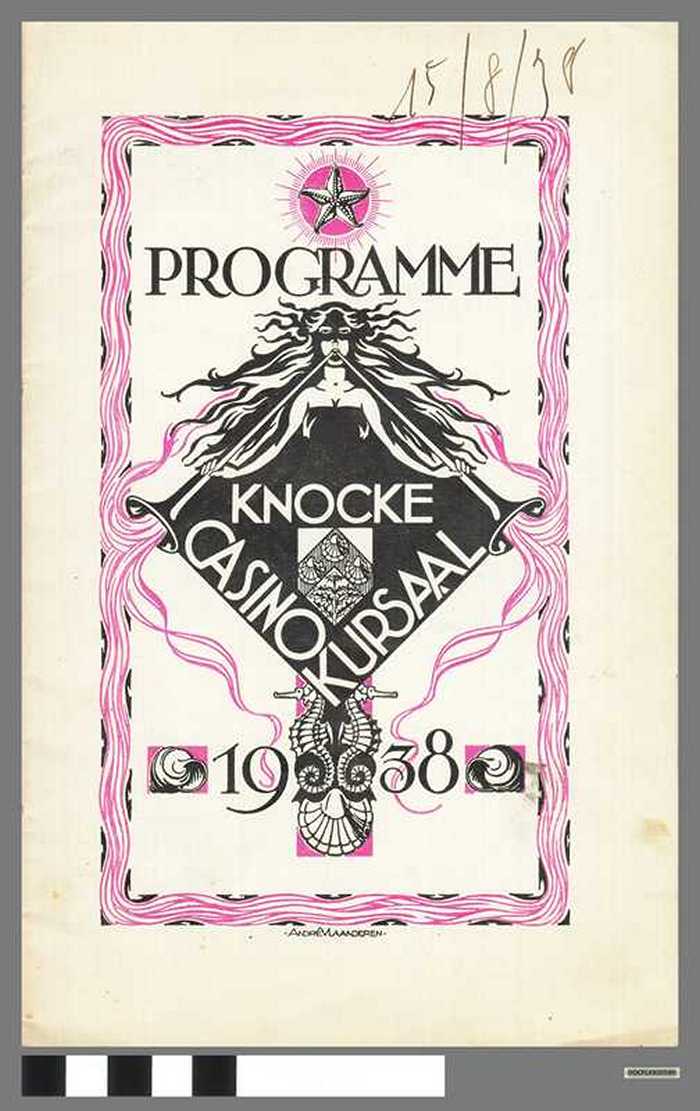 Knocke Casino Kursaal - Programme - Lundi 15 août 1938 - DOCFLXX00589 Knocke Casino Kursaal - Programme - Lundi 15 août 1938