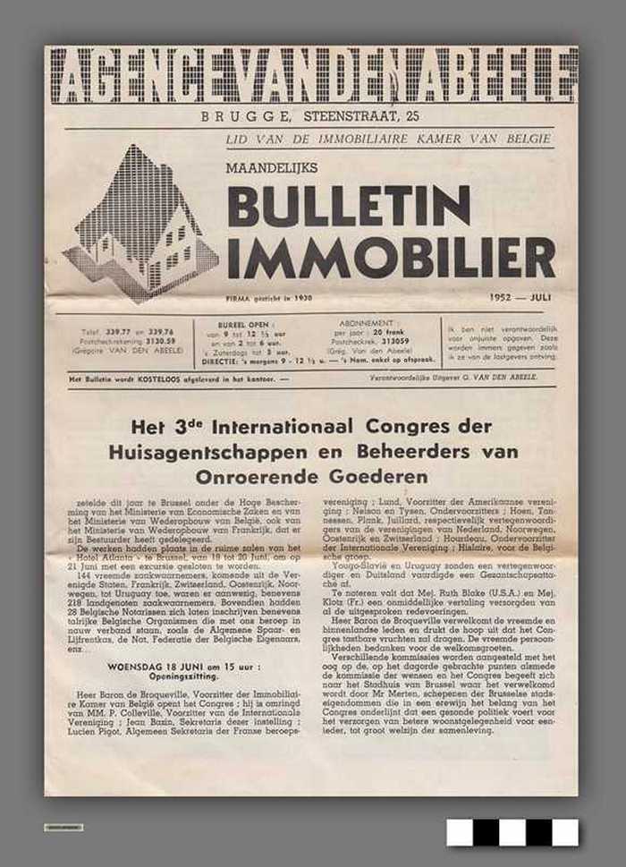 Bulletin Immobilier - Agence Vandenabeele 1952 - juli - DOCFLXX00641 Bulletin Immobilier - Agence Vandenabeele 1952 - juli