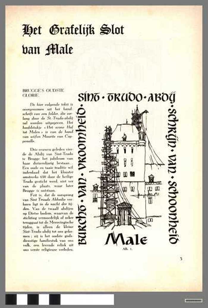 Het Grafelijk Slot Van Male. - DOCIDXX00103 Het Grafelijk Slot Van Male.