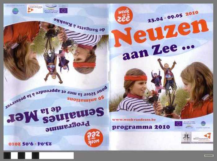 Neuzen aan zee - week van de zee 2010. - Programme semaines de la mer. - DOCIDXX00346 Neuzen aan zee - week van de zee 2010. - Programme semaines de la mer.