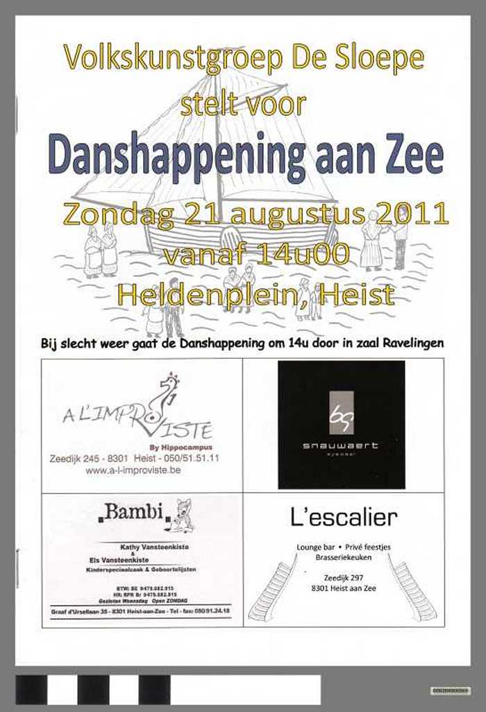 Volkskunstgroep De Sloepe stelt voor 'Danshappening aan Zee' - DOCIDXX00569 Volkskunstgroep De Sloepe stelt voor 'Danshappening aan Zee'