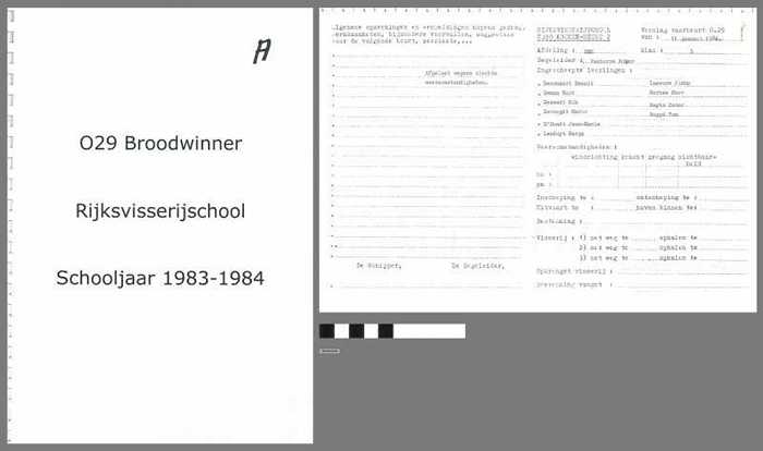 Verslagen opleidingsschip O.29 Broodwinner - Rijksvisserijschool - Schooljaar 1983-1984 - Deel A - DOCIDXX00589 Verslagen opleidingsschip O.29 Broodwinner - Rijksvisserijschool - Schooljaar 1983-1984 - Deel A