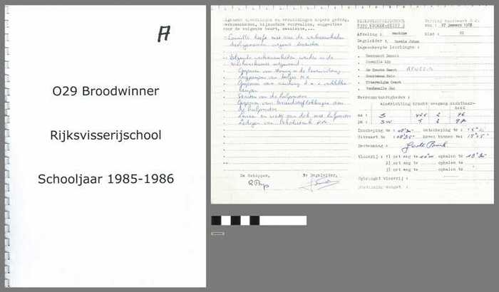 Verslagen opleidingsschip O.29 Broodwinner - Rijksvisserijschool - Schooljaar 1985-1986 - Deel A - DOCIDXX00593 Verslagen opleidingsschip O.29 Broodwinner - Rijksvisserijschool - Schooljaar 1985-1986 - Deel A