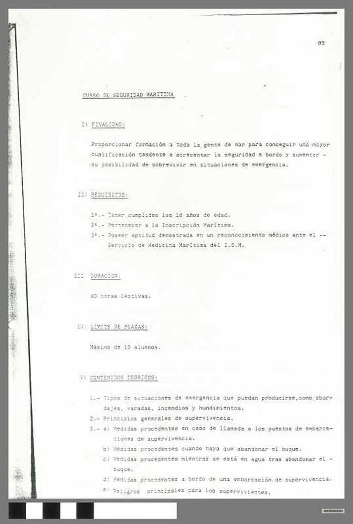 Curso de Seguridad Maritima - DOCIDXX00662 Curso de Seguridad Maritima
