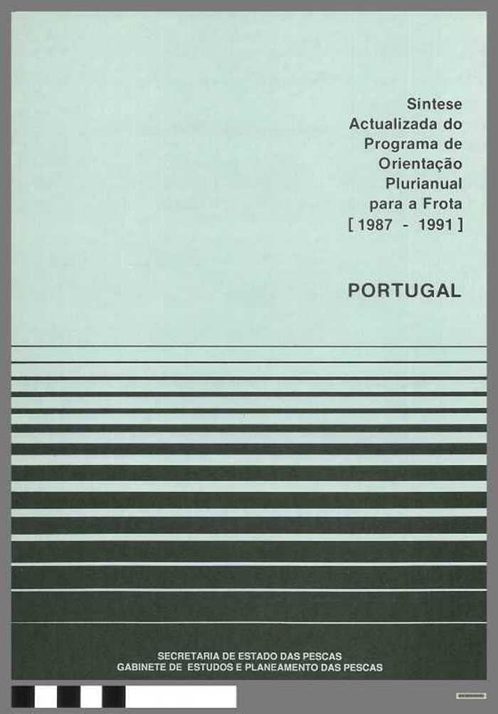 Sintese Actualizada do Programa de Orientaçao Plurianual para a Frota - 1987-1991 - PORTUGAL - DOCIDXX00683 Sintese Actualizada do Programa de Orientaçao Plurianual para a Frota - 1987-1991 - PORTUGAL