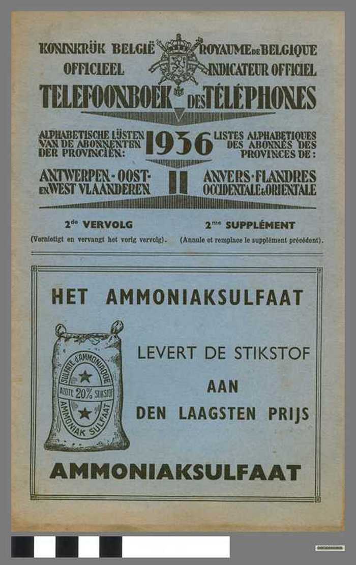 Koninkrijk België - Officieel telefoonboek 1936 - 2e vervolg - DOCIDXX00806 Koninkrijk België - Officieel telefoonboek 1936 - 2e vervolg