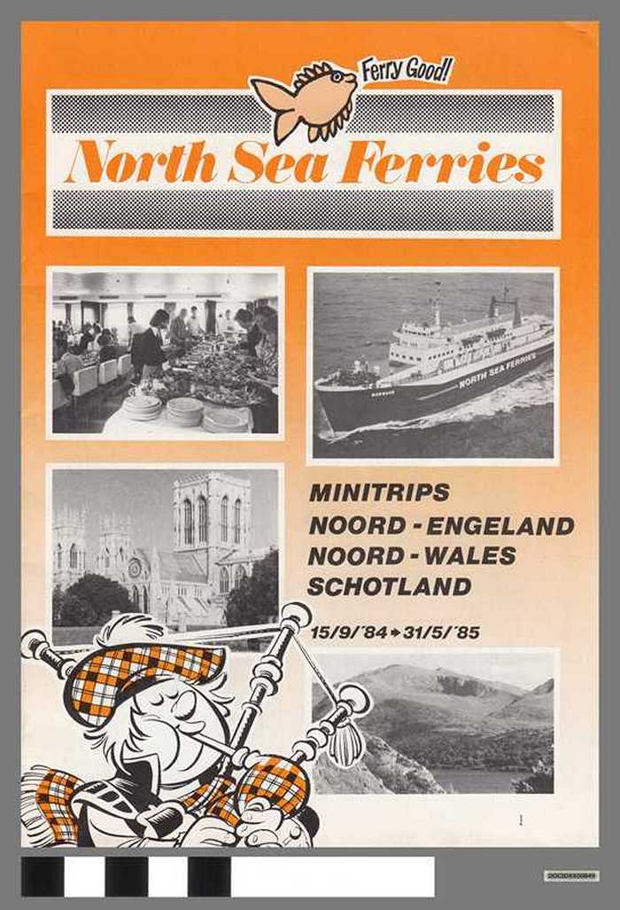 North Sea Ferries - Minitrips Noord-Engeland, Noord-Wales, Schotland - 1984/1985 - DOCIDXX00849 North Sea Ferries - Minitrips Noord-Engeland, Noord-Wales, Schotland - 1984/1985