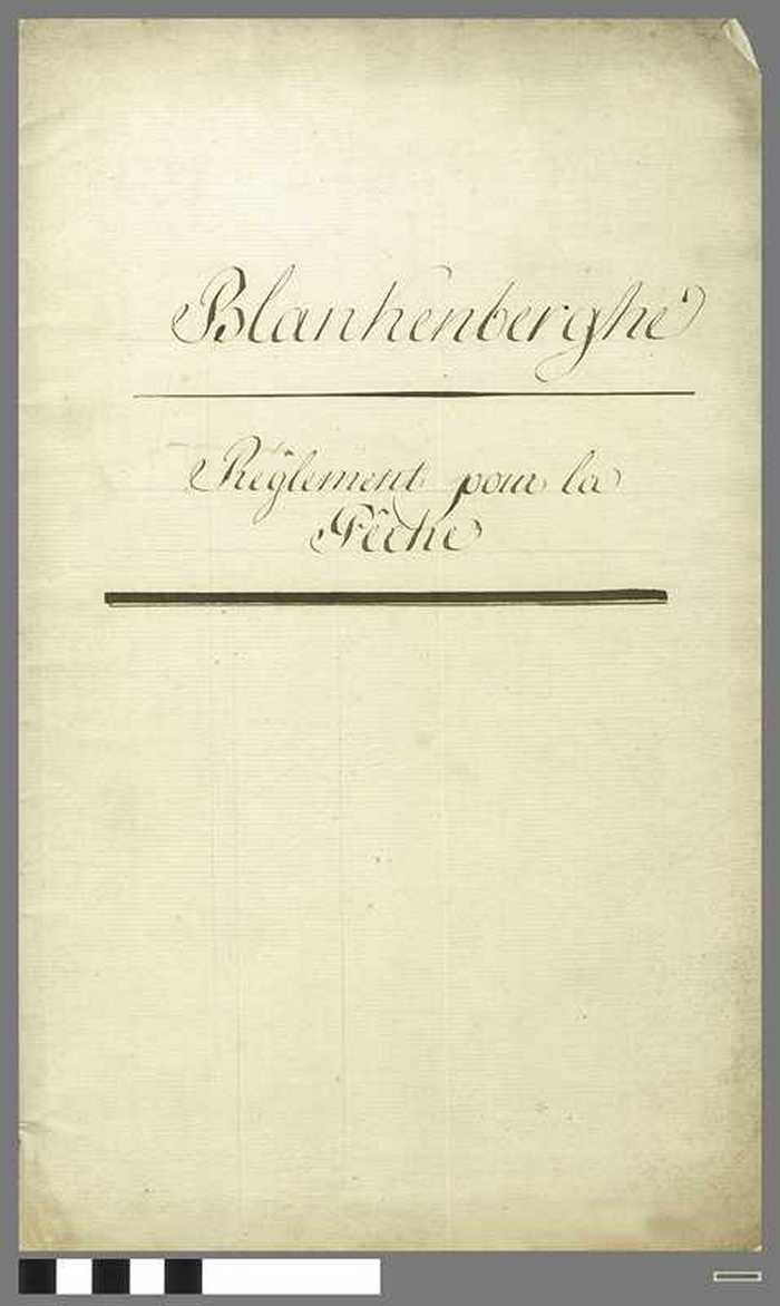 Blankenberghe - Réglement pour la pèche - DOCIDXX00896 Blankenberghe - Réglement pour la pèche