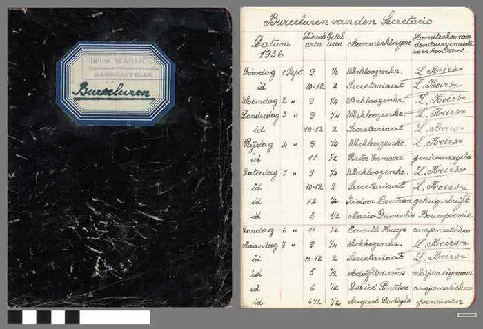 Boekje: Bureeluren Julien Warmoes - Gemeentesecretaris Ramscapelle - DOCIDXX00898 Boekje: Bureeluren Julien Warmoes - Gemeentesecretaris Ramscapelle