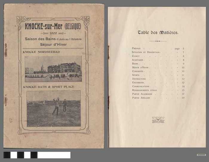 Brochure: Knocke-sur-Mer - Saison des Bains - Séjour d'Hiver - 1909 - DOCIDXX00943 Brochure: Knocke-sur-Mer - Saison des Bains - Séjour d'Hiver - 1909