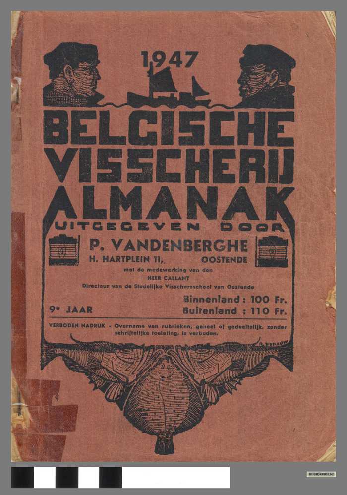 Boek: Belgische Visserij Almanak - 1947 - DOCIDXX01162 Boek: Belgische Visserij Almanak - 1947