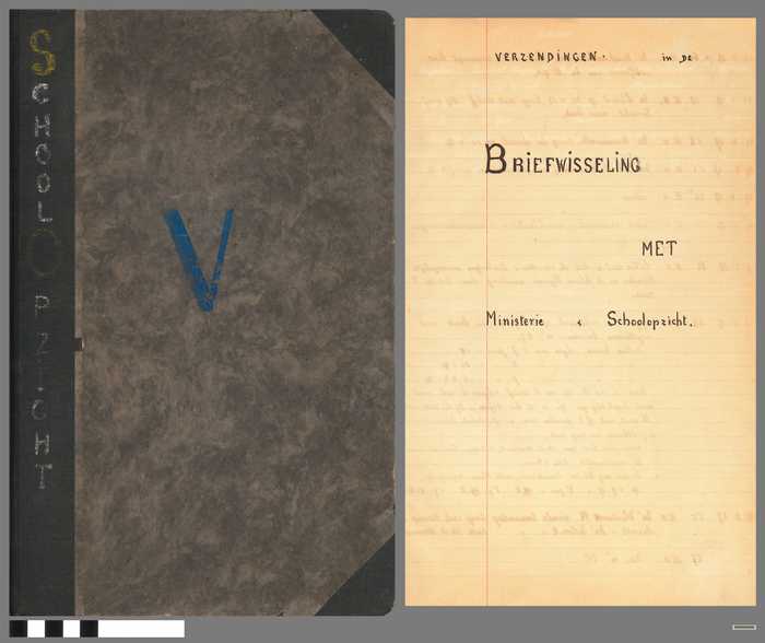 Register: Verzendingen in de briefwisseling met Ministerie en Schoolopzicht - DOCIDXX01202 Register: Verzendingen in de briefwisseling met Ministerie en Schoolopzicht
