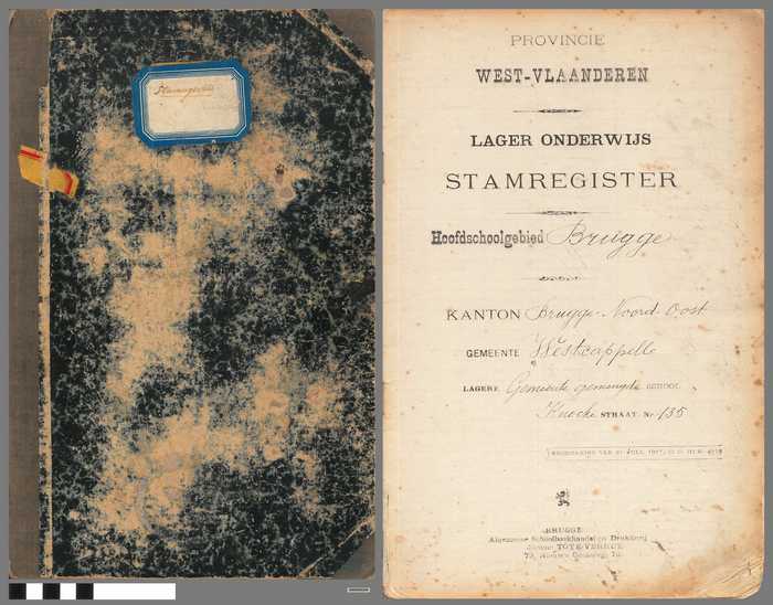 Map met stamregisters van Gemeente gemengde school Westkapelle - Gemeente gemengde school Ramskapelle - Gemeenteschool voor jongens Westkapelle - DOCIDXX01208 Map met stamregisters van Gemeente gemengde school Westkapelle - Gemeente gemengde school Ramskapelle - Gemeenteschool voor jongens Westkapelle