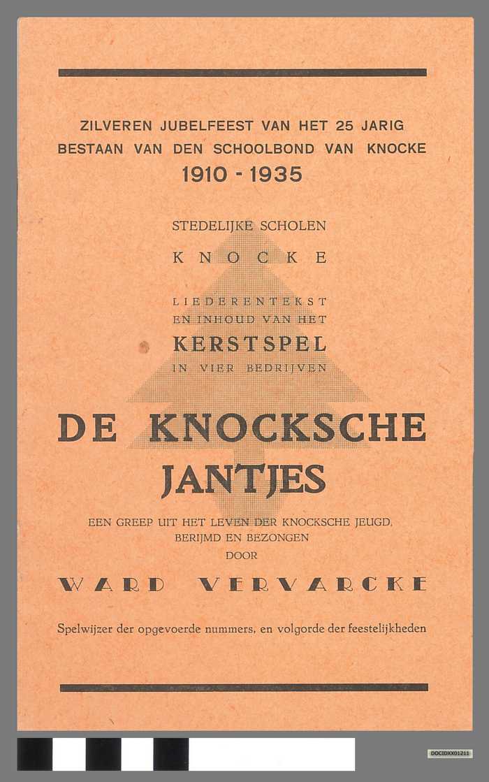 Boekje: De Knoksche Jantjes - Zilveren jubelfeest schoolbond Knocke - 1910-1935 - DOCIDXX01211 Boekje: De Knoksche Jantjes - Zilveren jubelfeest schoolbond Knocke - 1910-1935