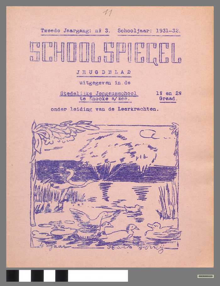 Boekje: Schoolspiegel - Stedelijke Jongensschool - Knocke a/zee - 1e & 2e graad - Tweede jaargang - N° 3 - Schooljaar 1931-1932 - DOCIDXX01224 Boekje: Schoolspiegel - Stedelijke Jongensschool - Knocke a/zee - 1e & 2e graad - Tweede jaargang - N° 3 - Schooljaar 1931-1932