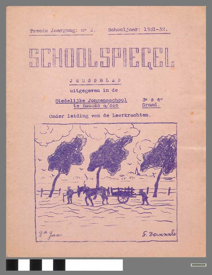 Boekje: Schoolspiegel - Stedelijke Jongensschool - Knocke a/zee - 3e & 4e graad - Tweede jaargang - N° 2 - Schooljaar 1931-1932 - DOCIDXX01228 Boekje: Schoolspiegel - Stedelijke Jongensschool - Knocke a/zee - 3e & 4e graad - Tweede jaargang - N° 2 - Schooljaar 1931-1932
