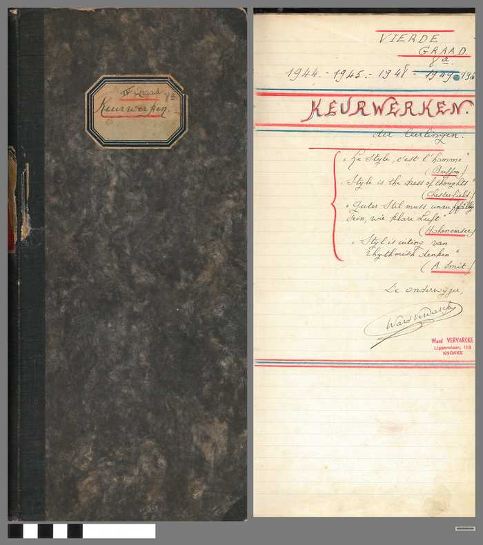 Keurwerken der leerlingen - 4de graad - Onderwijzer Ward Vervarcke - DOCIDXX01260 Keurwerken der leerlingen - 4de graad - Onderwijzer Ward Vervarcke