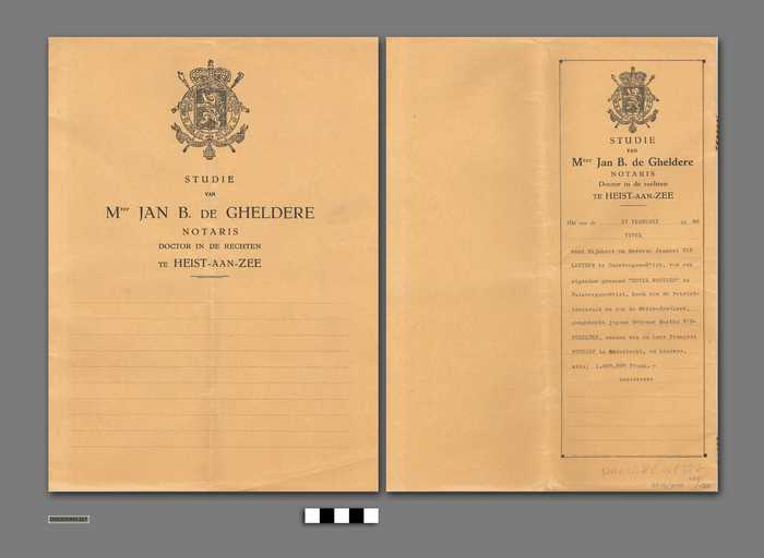 Notariële verkoopakte - Studie van Mter Jan B. de Gheldere notaris doctor in de rechten te Heist-aan-zee - koper Mr en Mevr Joannes Van Laethem - DOCIDXX01327 Notariële verkoopakte - Studie van Mter Jan B. de Gheldere notaris doctor in de rechten te Heist-aan-zee - koper Mr en Mevr Joannes Van Laethem