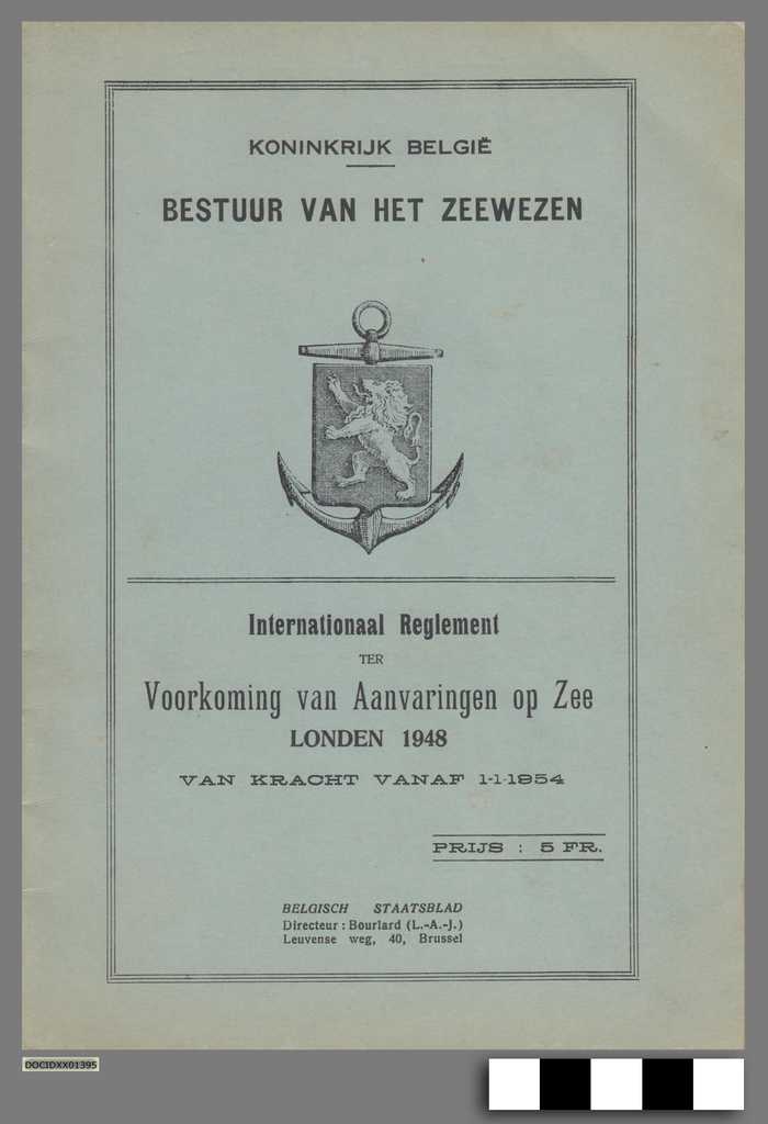 Internationaal Reglement ter Voorkoming van Aanvaringen op Zee - London 1948 - DOCIDXX01395 Internationaal Reglement ter Voorkoming van Aanvaringen op Zee - London 1948