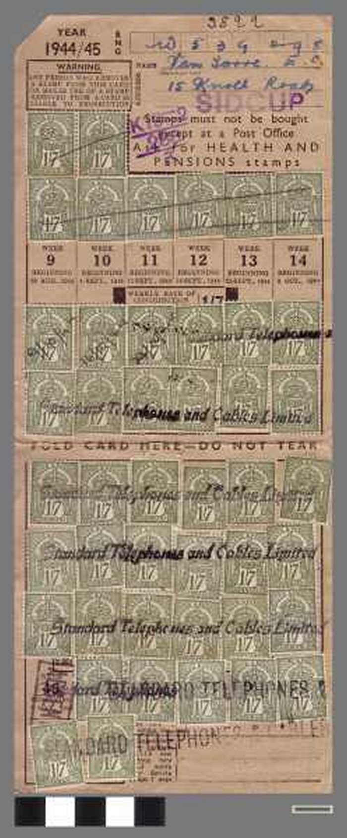 Bonnenboekje ziekteverzekering 1944/1945 van E. van Torre - DOCKDXX00018 Bonnenboekje ziekteverzekering 1944/1945 van E. van Torre