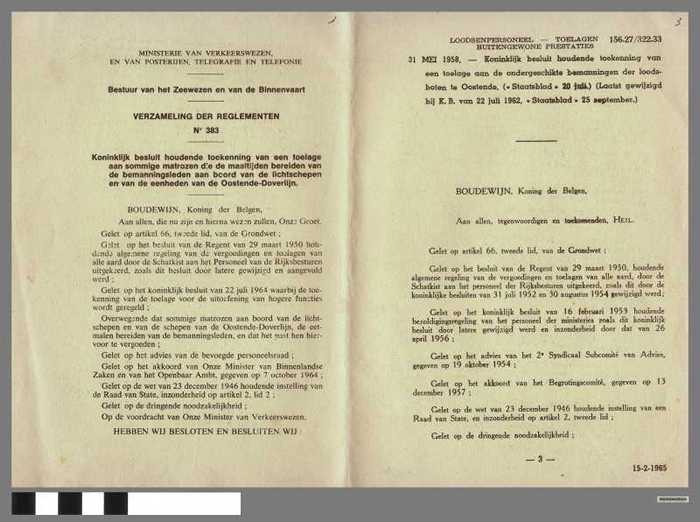 Verzameling der Reglementen Nr. 383 - DOCKDXX00019 Verzameling der Reglementen Nr. 383