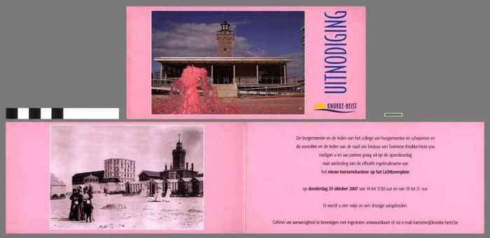 Uitnodiging opendeurdag nieuw toerismekantoor lichttorenplein. - DOCKDXX00022 Uitnodiging opendeurdag nieuw toerismekantoor lichttorenplein.