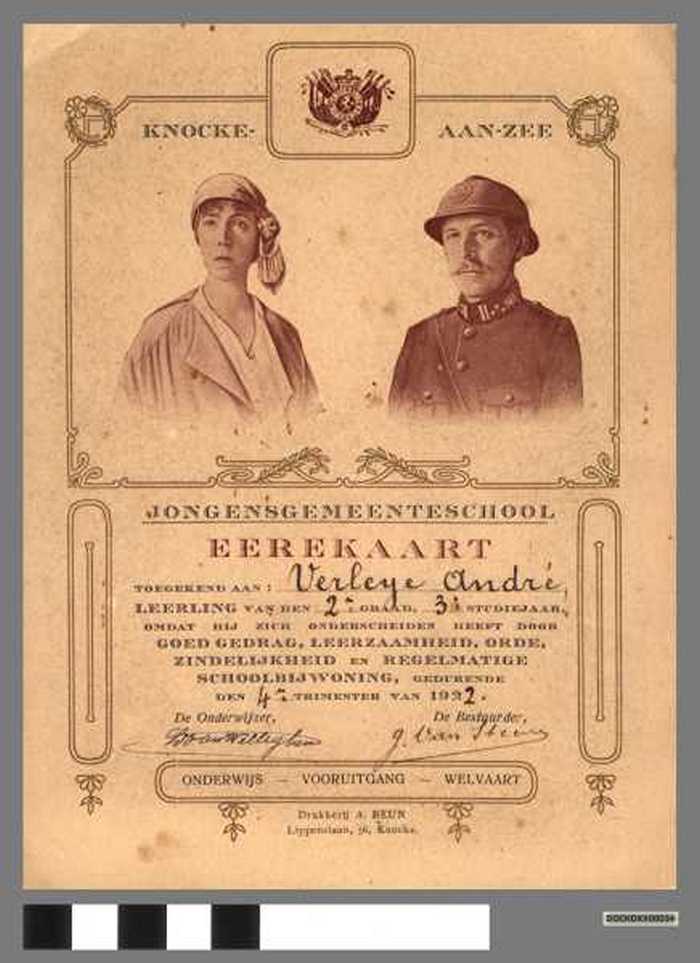 Erekaart Verleye André - 1922 - DOCKDXX00034 Erekaart Verleye André - 1922