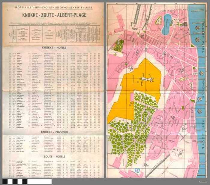 Liste d Hôtels - Hotelllijst - List of Hotels - Hotelliste - Knokke-Zoute-Albert-Plage. - DOCKDXX00108 Liste d Hôtels - Hotelllijst - List of Hotels - Hotelliste - Knokke-Zoute-Albert-Plage.