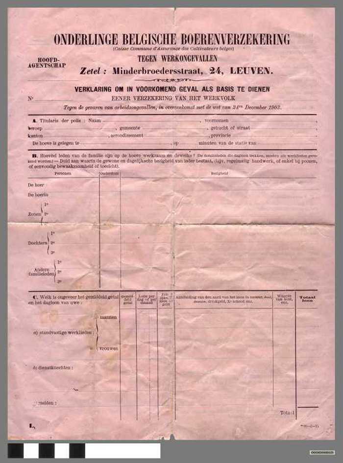 Onderlinge Belgische Boerenverzekering - DOCKDXX00125 Onderlinge Belgische Boerenverzekering