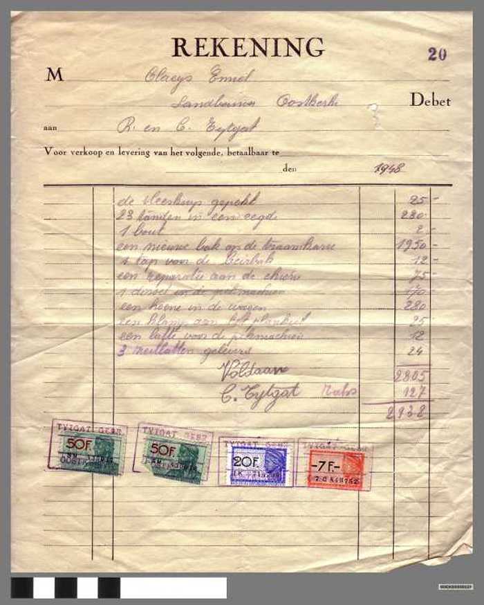 Betalingsbewijs Rekening Tytgat - DOCKDXX00127 Betalingsbewijs Rekening Tytgat