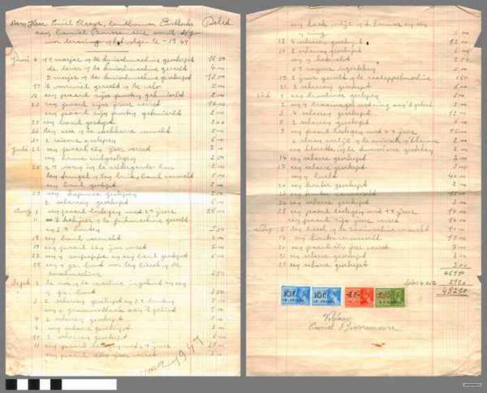Rekening van smid Camiel Boussemaere aan landbouwer Emiel Claeys - 1941 - DOCKDXX00129 Rekening van smid Camiel Boussemaere aan landbouwer Emiel Claeys - 1941